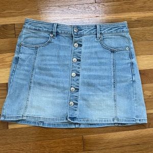 American Eagle Button Down Jean Skirt